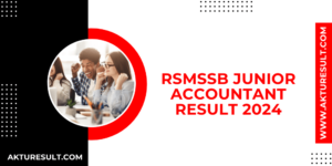 RSMSSB Junior Accountant Resul...