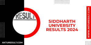 Siddharth University Results 2024