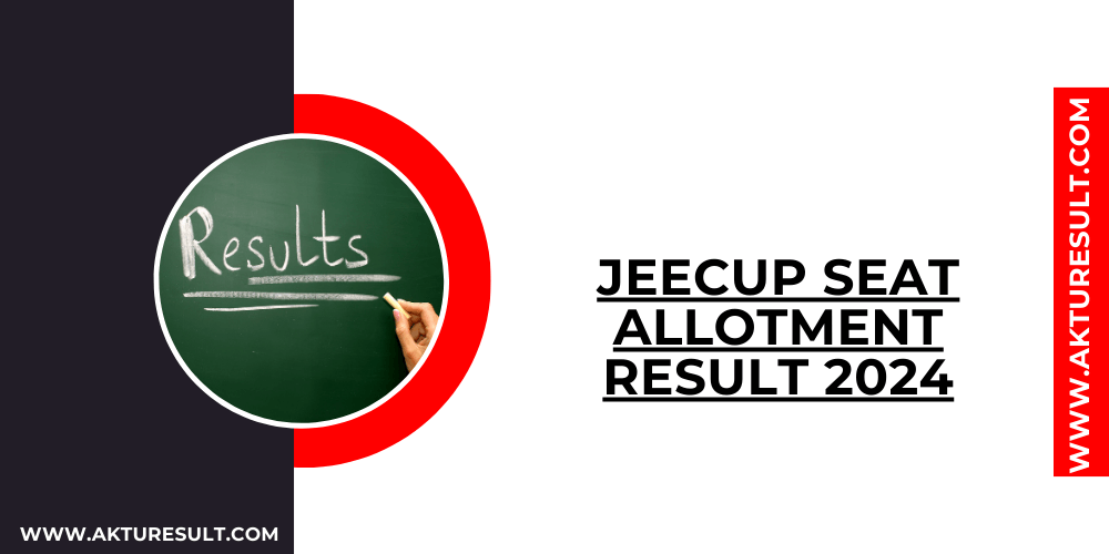 JEECUP Seat Allotment Result 2024