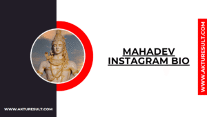 Mahadev Instagram Bio