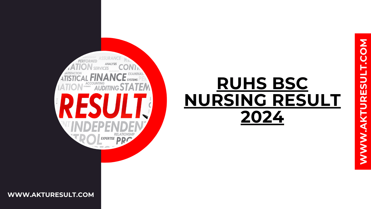 RUHS BSc Nursing Result 2024