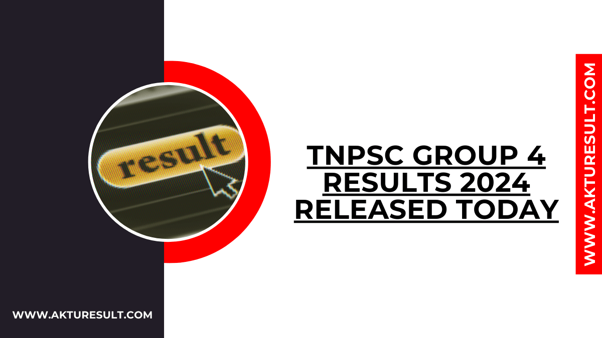 TNPSC Group 4 Results 2024 Released Today