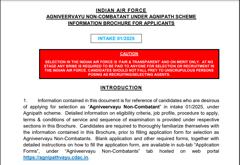 Air Force Non-Combatant Recruitment 2024